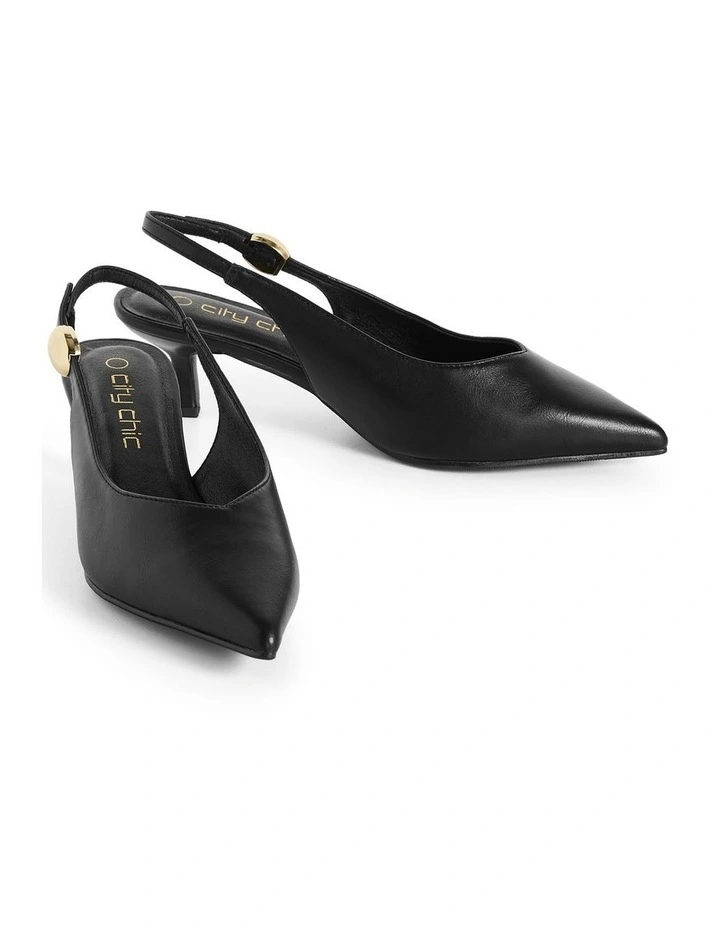 Wide Fit Alina Slingback in Black image 5