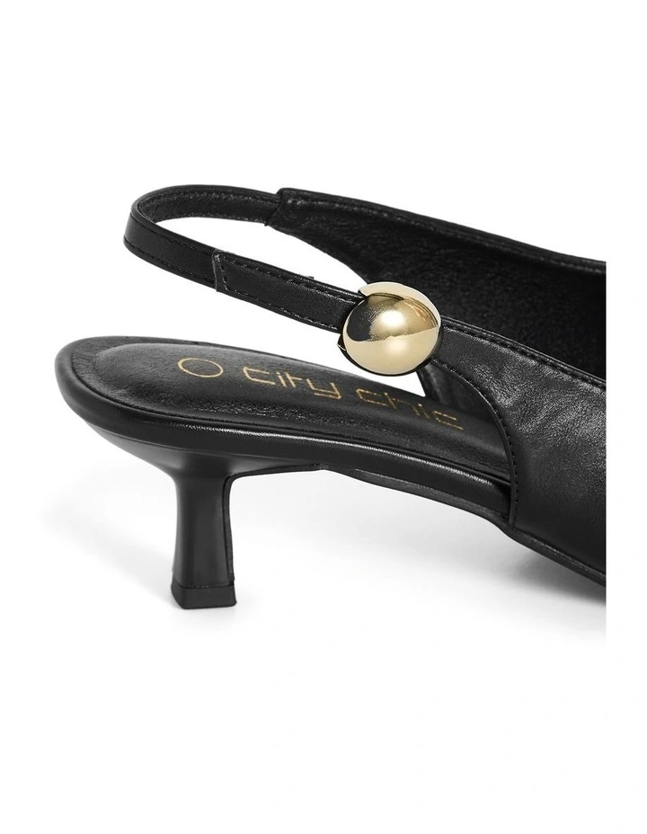 Wide Fit Alina Slingback in Black image 6