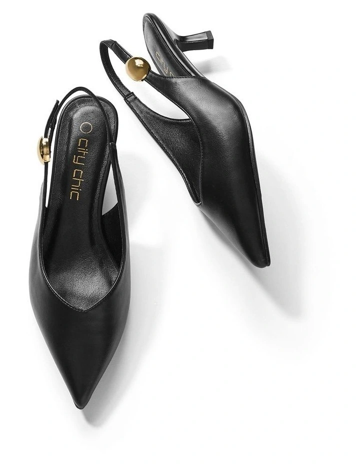 Wide Fit Alina Slingback in Black image 7