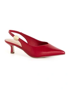 Wide Fit Alina Slingback in Cherry Red