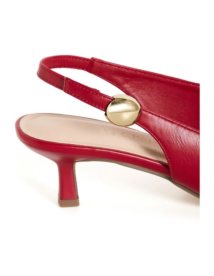 Wide Fit Alina Slingback in Cherry Red image 6