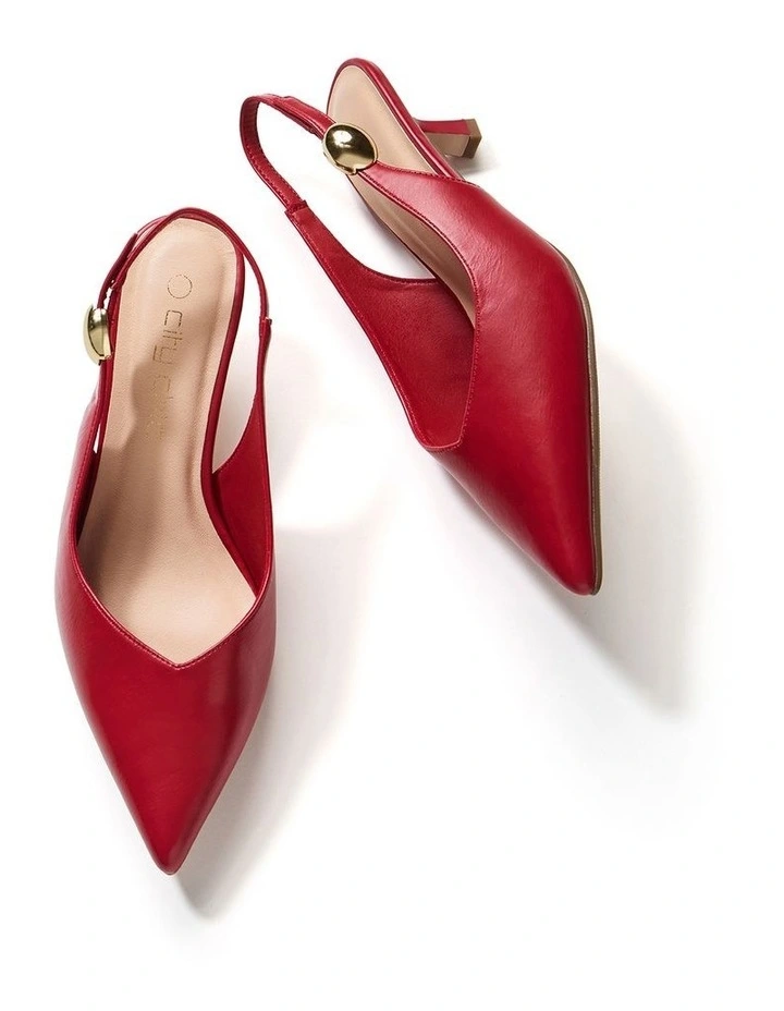 Wide Fit Alina Slingback in Cherry Red image 7