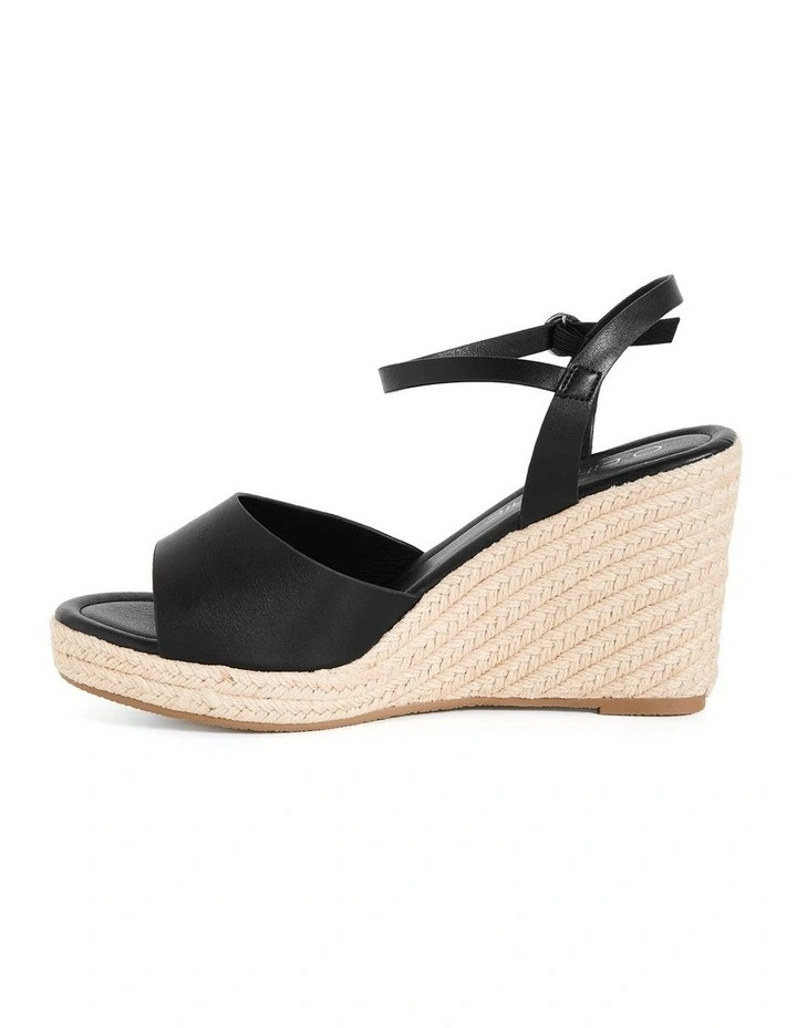 Wide Fit Suki Wedge in Black image 3