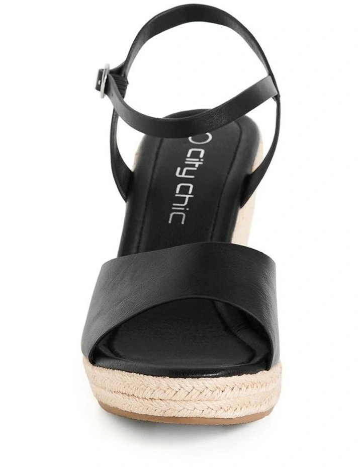 Wide Fit Suki Wedge in Black image 4
