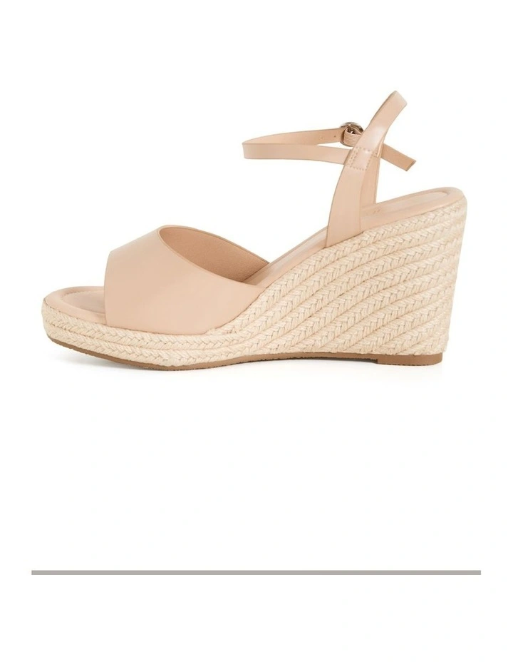 Wide Fit Suki Wedge in Nude image 3