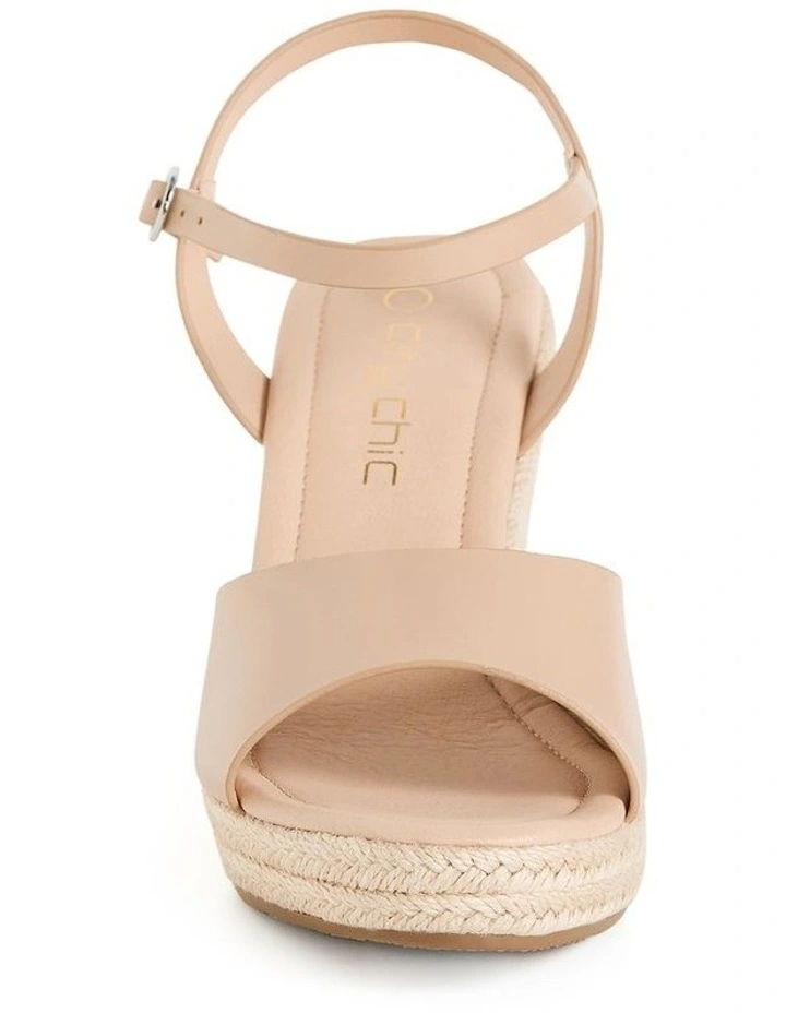 Wide Fit Suki Wedge in Nude image 4