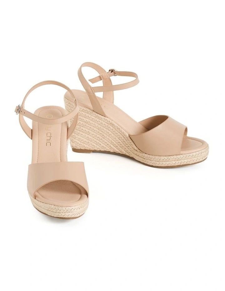 Wide Fit Suki Wedge in Nude image 5
