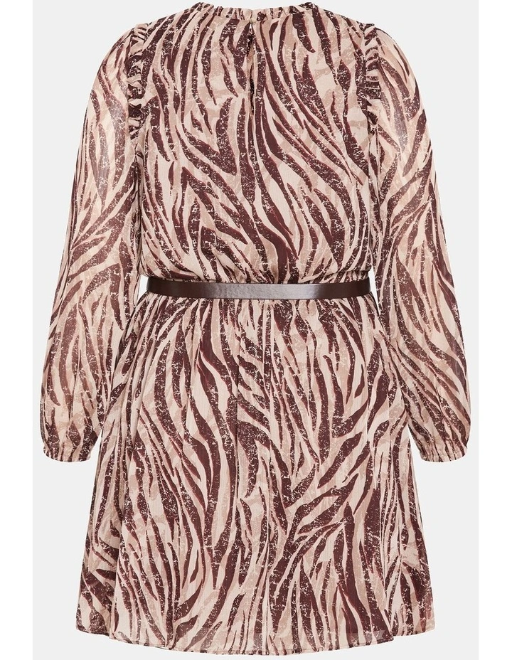 Maddie instinct Print Mini Dress in Latte image 4
