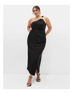 Joy One Shoulder Maxi Dress in Black