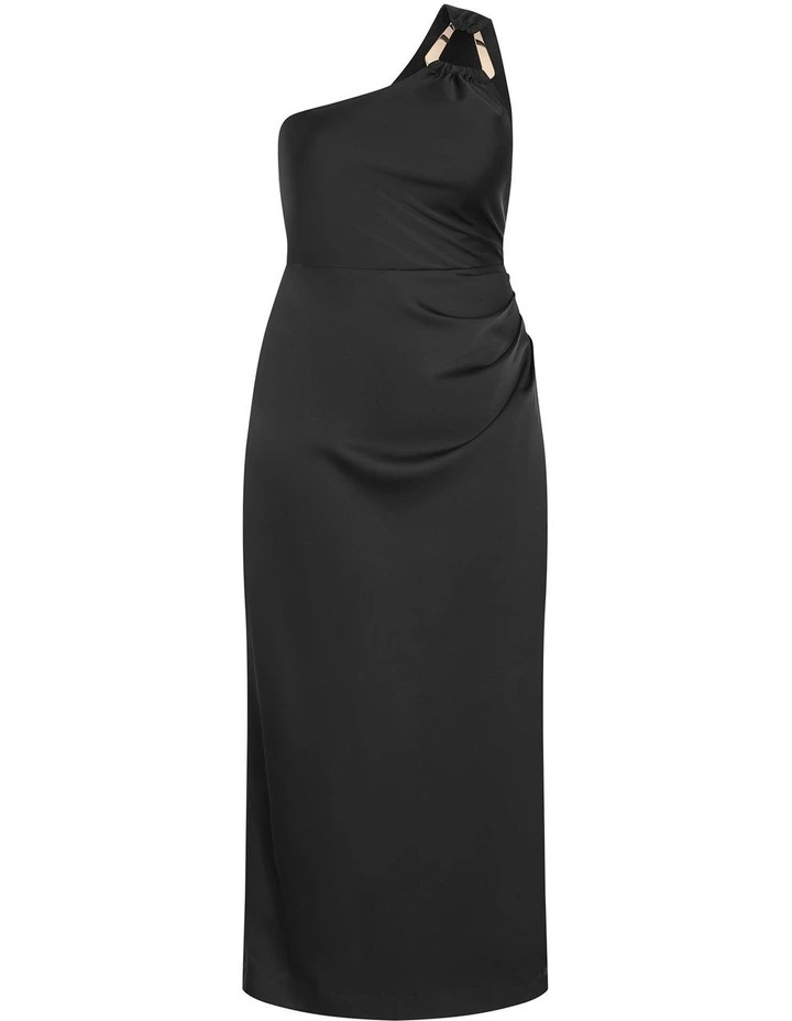 Joy One Shoulder Maxi Dress in Black image 3