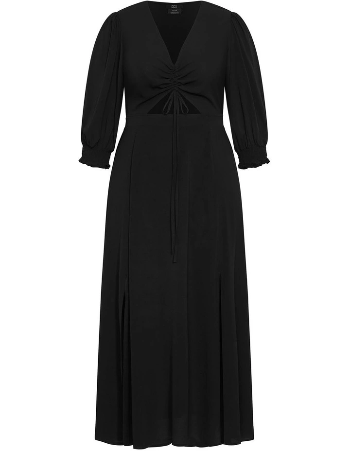 Jolene V-Neck Maxi Dress in Black image 3