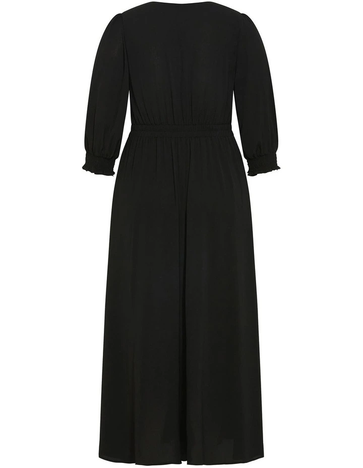 Jolene V-Neck Maxi Dress in Black image 4