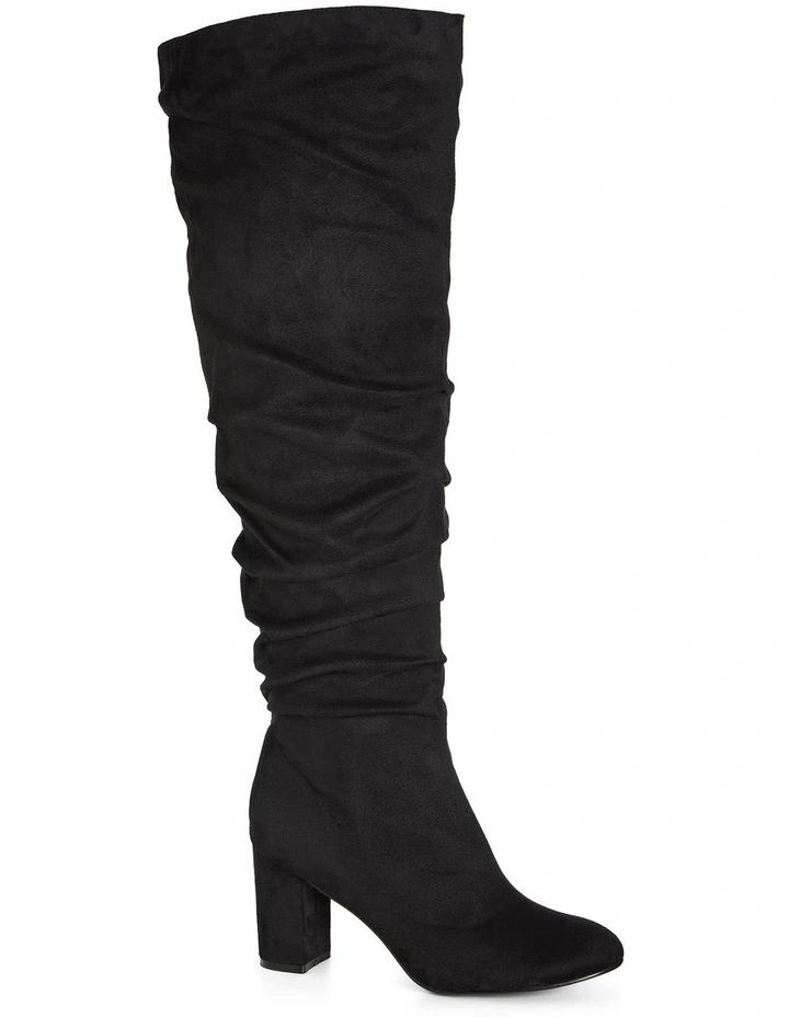 Wide Fit Raquel Knee Boot in Black image 1