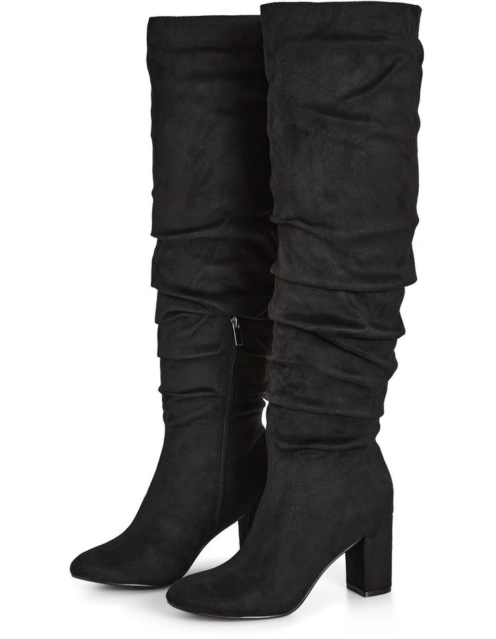 Wide Fit Raquel Knee Boot in Black image 7