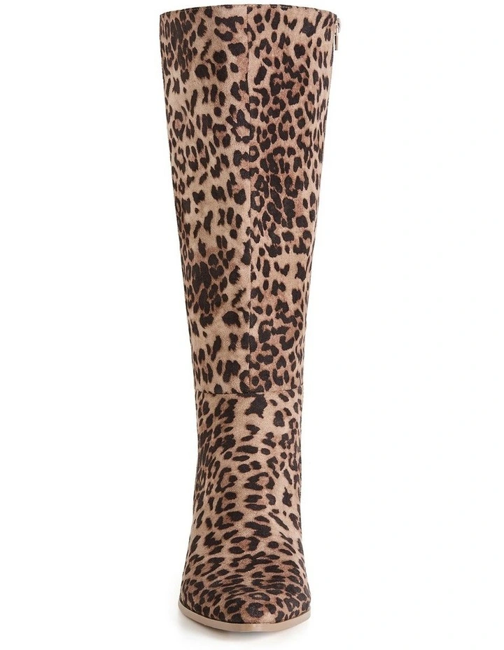 Wide Fit Wild Leopard Boot in Leopard Print image 4