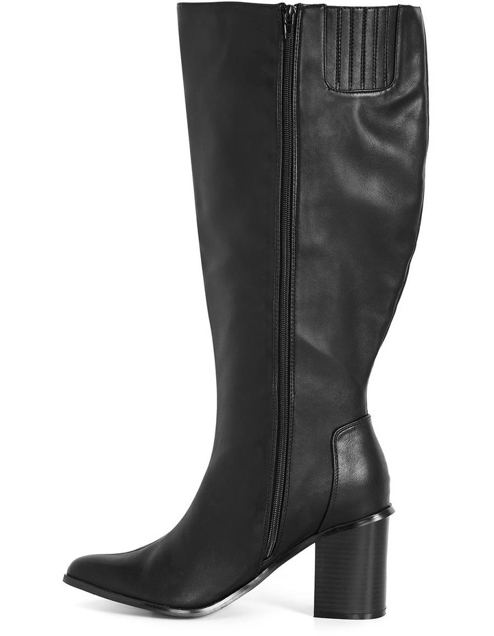 Wide Fit Willow Boot in Black image 3