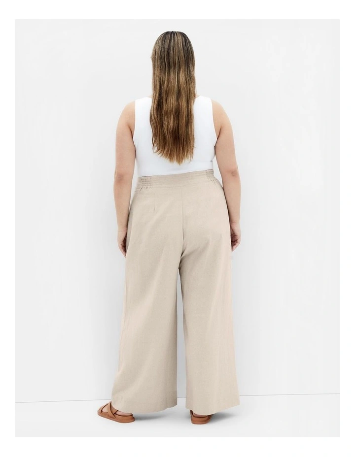 Sylvie Linen Pant in Neutral image 2