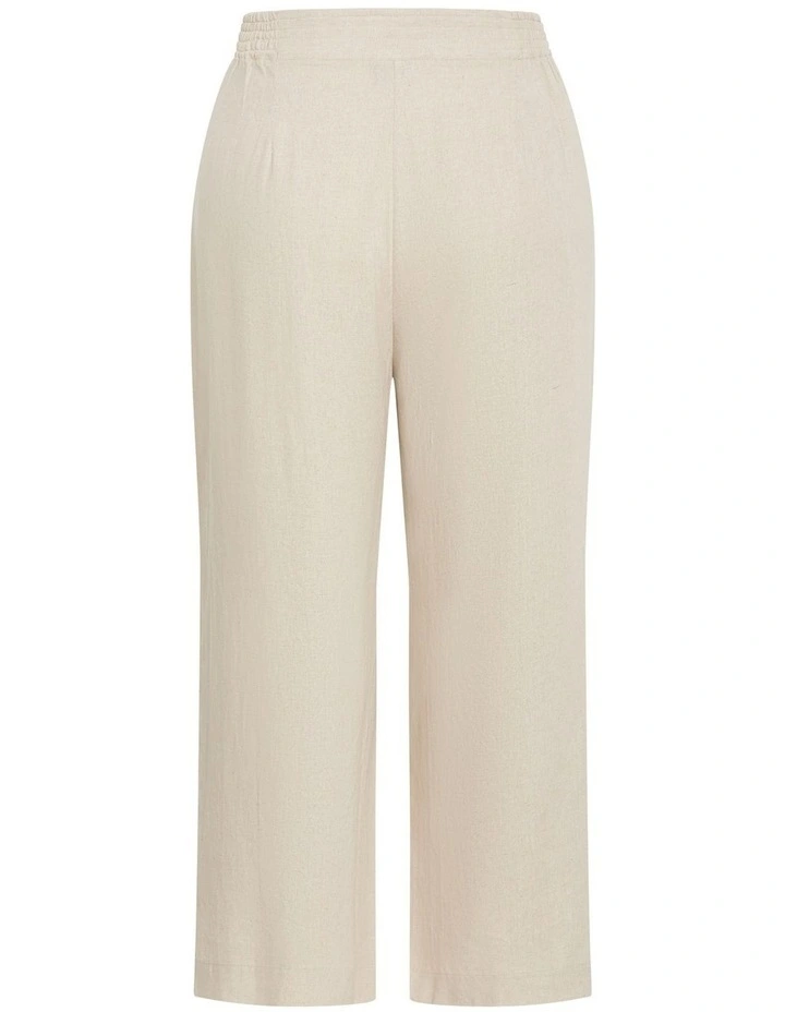 Sylvie Linen Pant in Neutral image 5