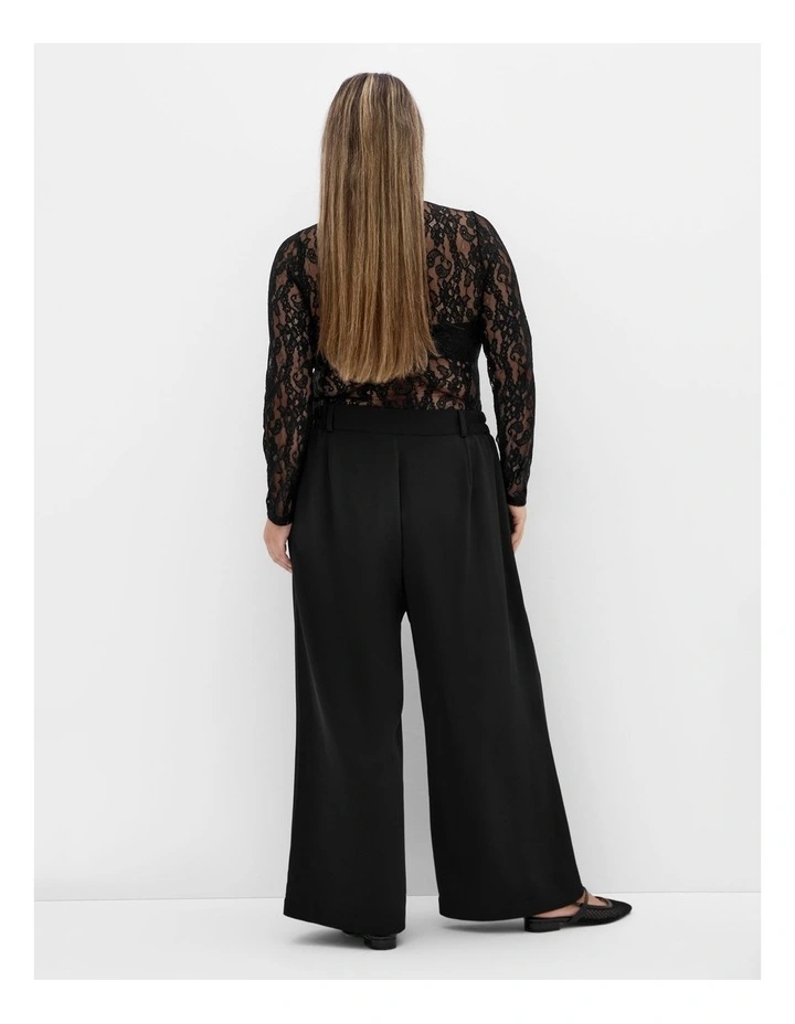 Jordan Wide Leg Petite Pant in Black image 2