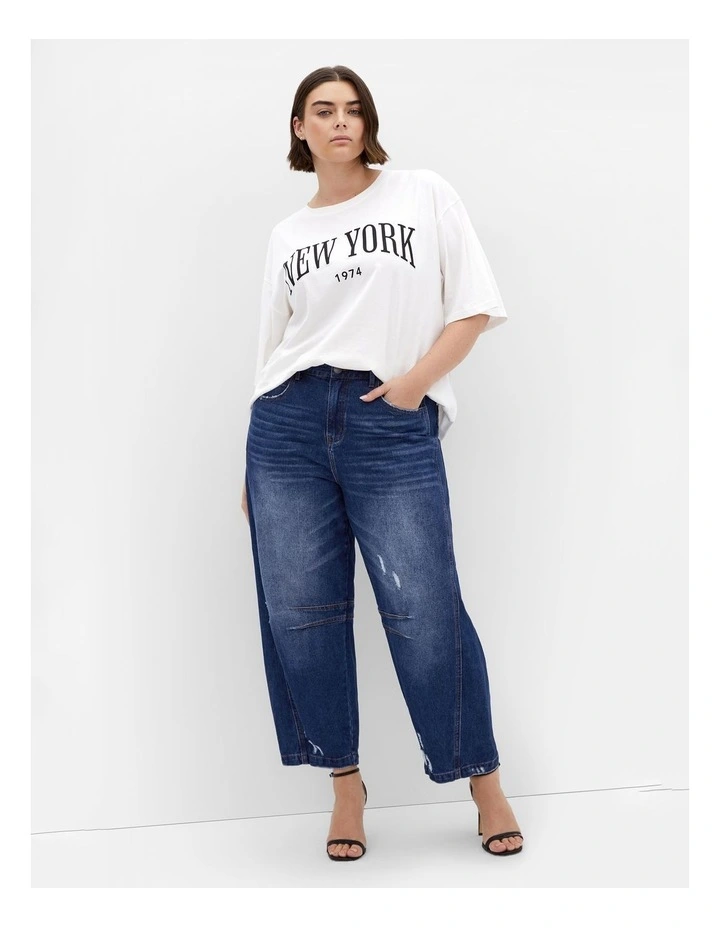 Harley Fit Bea Barrel Leg Jean in Dark Wash image 1