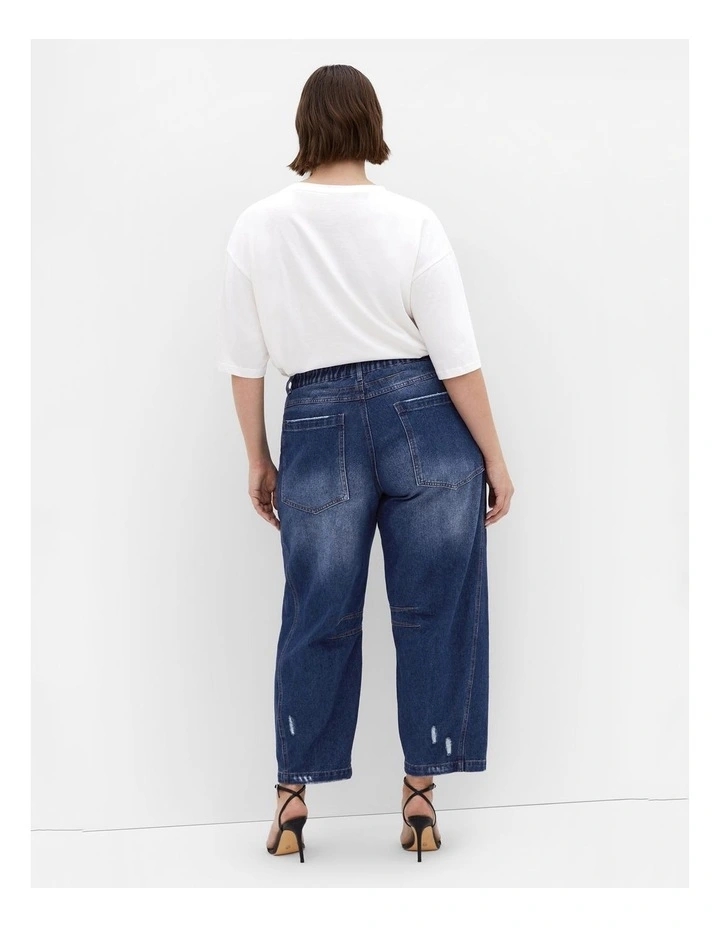 Harley Fit Bea Barrel Leg Jean in Dark Wash image 2