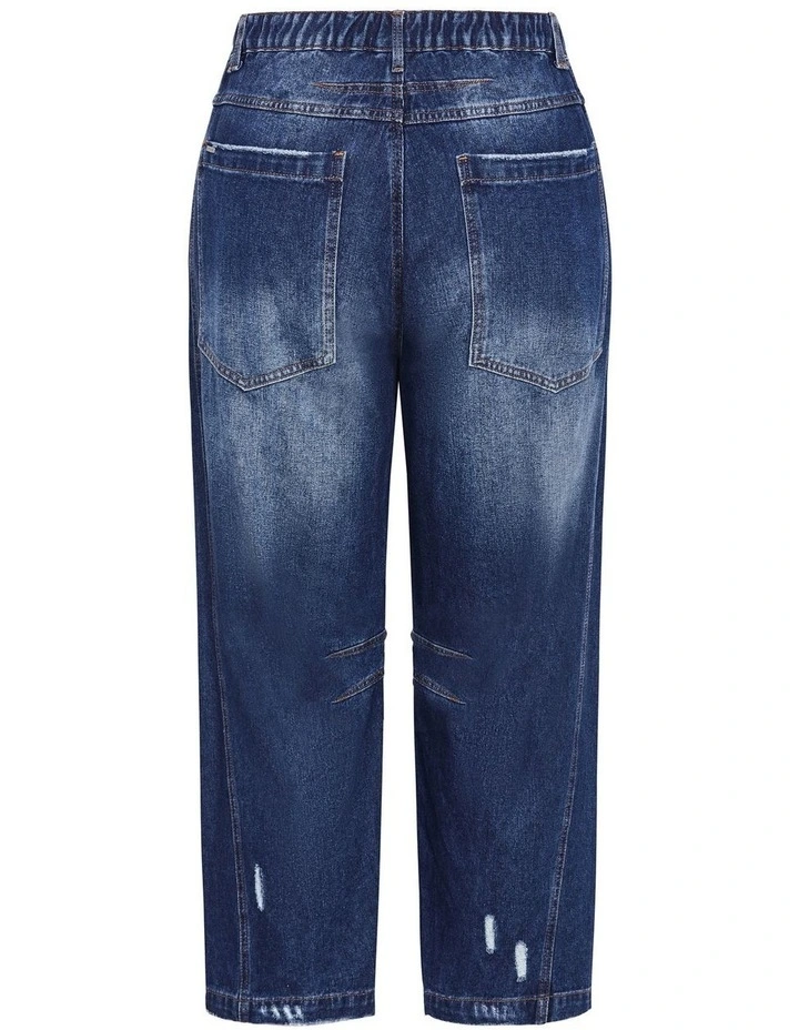 Harley Fit Bea Barrel Leg Jean in Dark Wash image 4