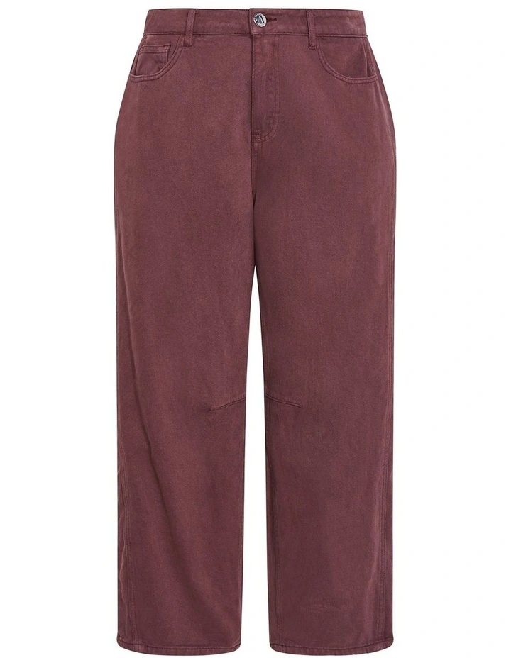 Harley Fit Cassie Barrel Leg Jean in Cherry image 3