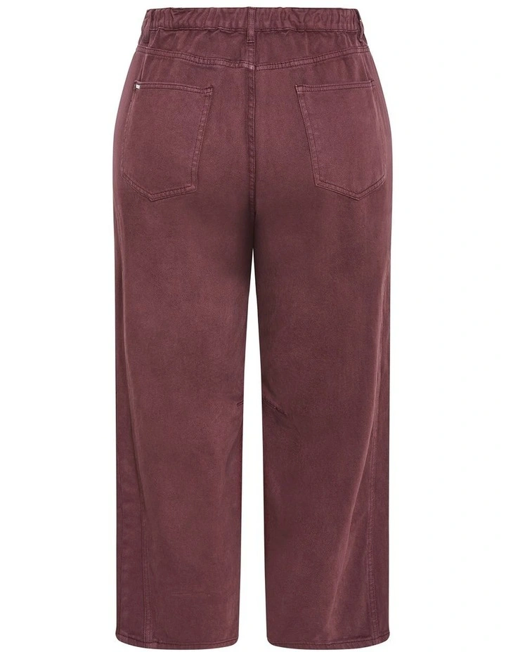 Harley Fit Cassie Barrel Leg Jean in Cherry image 4