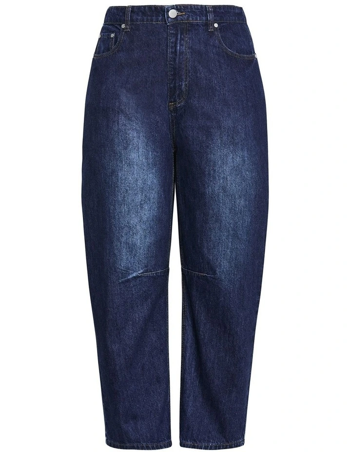 Harley Fit Brooke Barrel Jean in Dark Wash image 3