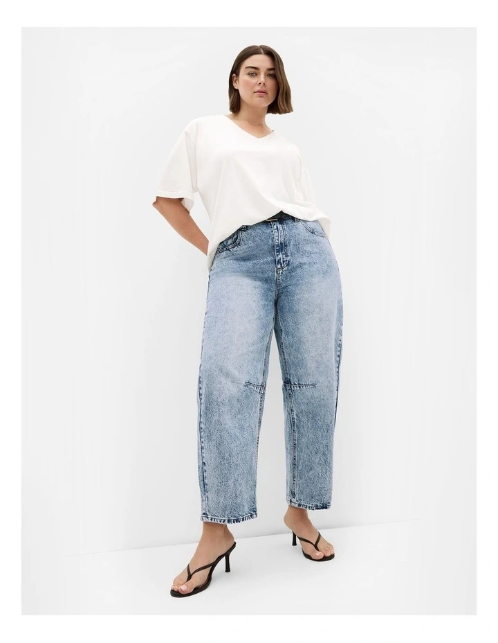 Harley Fit Brooke Barrel Jean in Stone Wash image 1