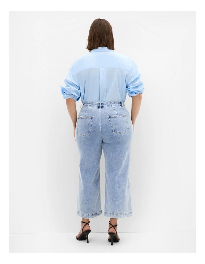 Harley Fit Avery Wide Leg Crop Jean in Mid Wash image 2