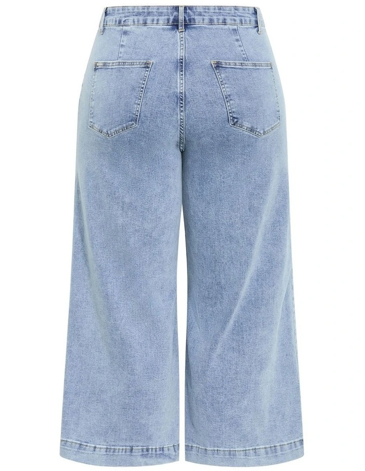 Harley Fit Avery Wide Leg Crop Jean in Mid Wash image 4
