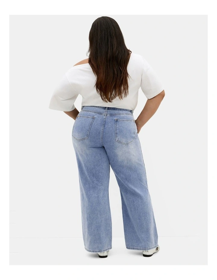 Harley Fit Hallie Wide Leg Jean in Mid wash image 2