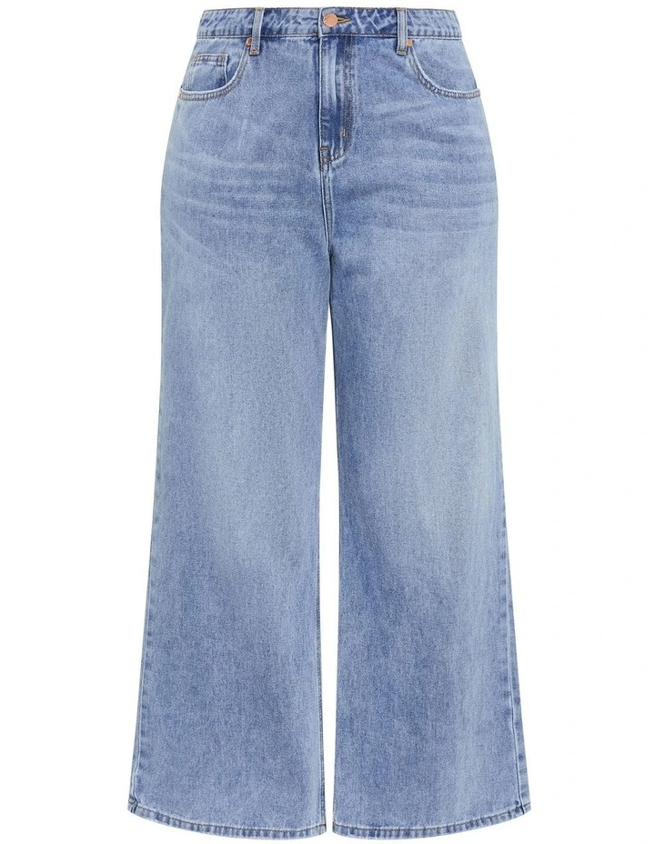 Harley Fit Hallie Wide Leg Jean in Mid wash image 3