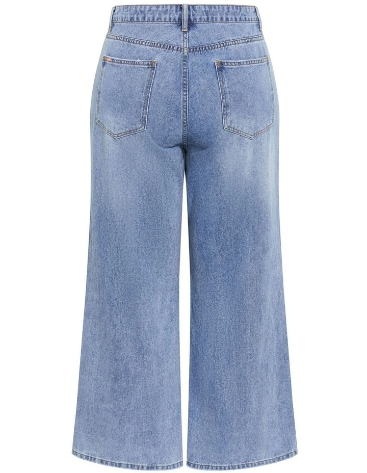 Harley Fit Hallie Wide Leg Jean in Mid wash image 4