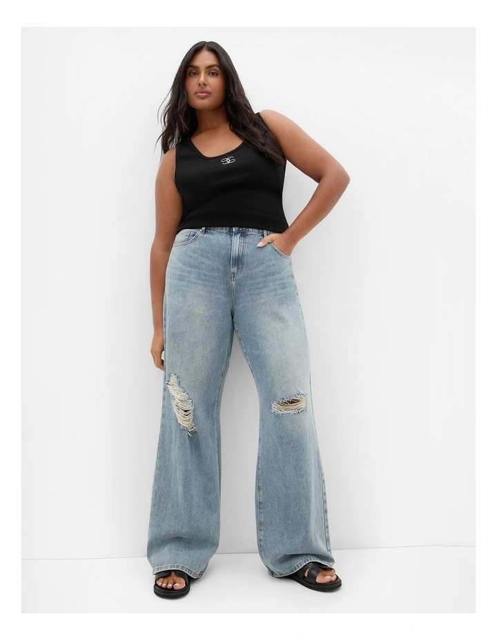 Harley Fit Harriet Wide Leg Jean in Dirty Wash image 1