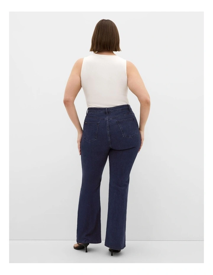 Harley Fit Carla Flare Leg Jean in Dark Wash image 2