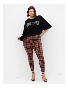 Harley Fit Check Skinny Jean in Black