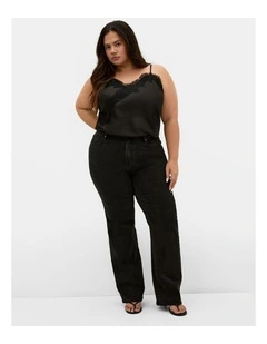 Harley Fit Ivy Straight Leg Regular Jean in Black