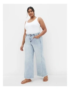 Harley Fit Aliya Wide Leg Jean in Light Wash