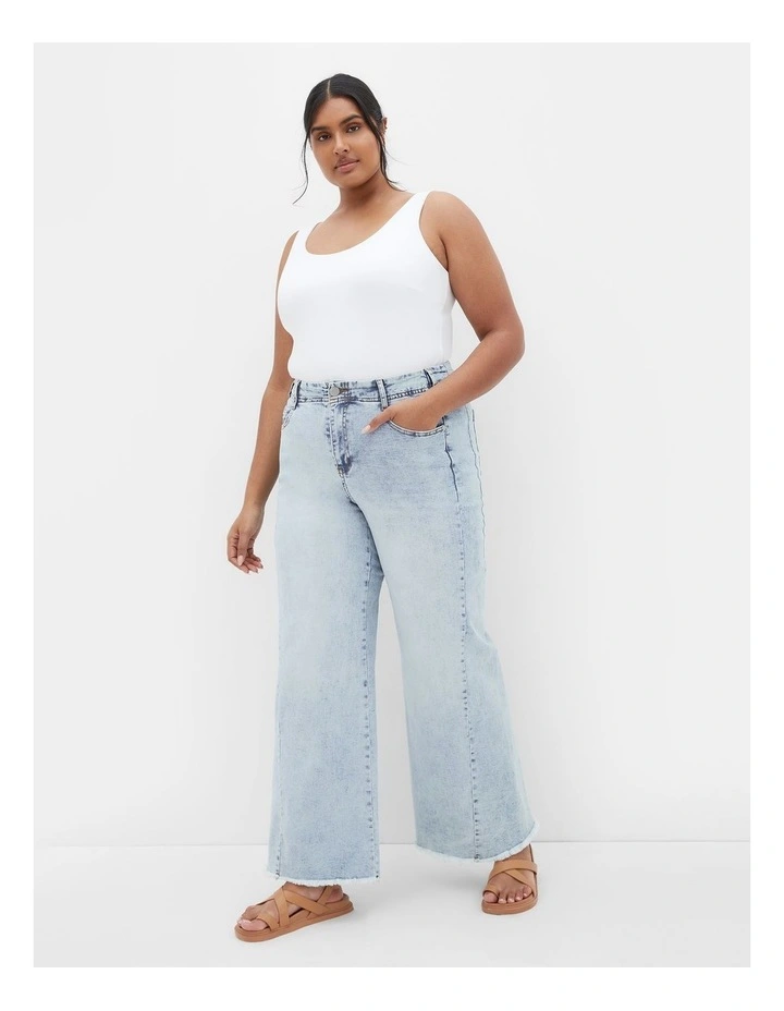 Harley Fit Aliya Wide Leg Jean in Light Wash image 1