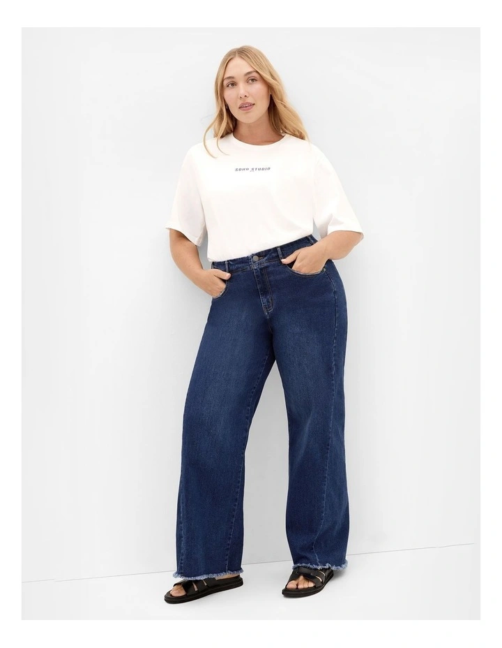 Harley Fit Aliya Wide Leg Jean in Mid Wash image 1