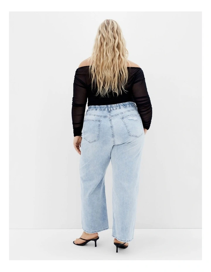 Harley Fit Lora Wide Leg Jean in Light wash image 2