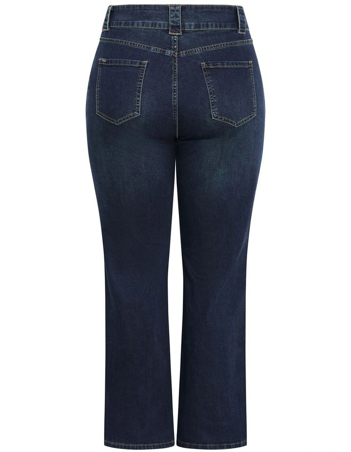 Pia Fit Bootleg Jean in Dark Wash image 5