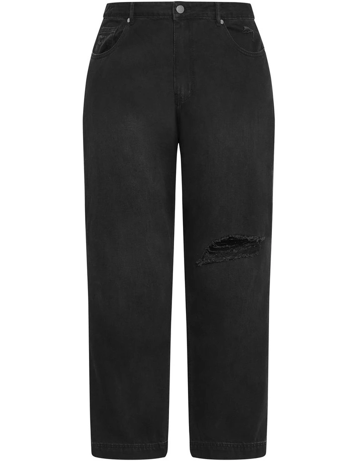 Harley Fit Kenia Straight Jean in Black Wash image 3