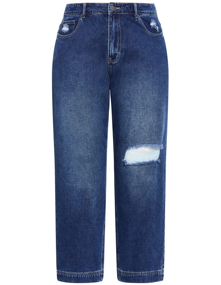 Harley Fit Kenia Straight Jean in Mid Wash image 3