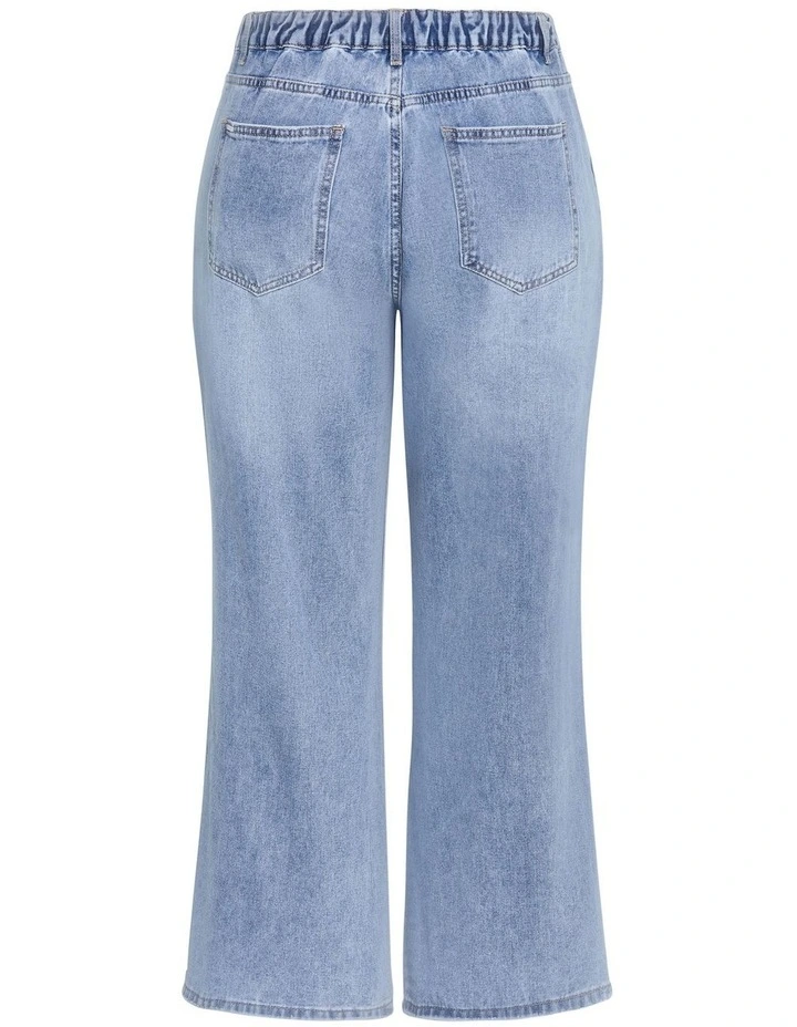 Harley Fit Talia Wide Leg Jean in Light Wash image 4