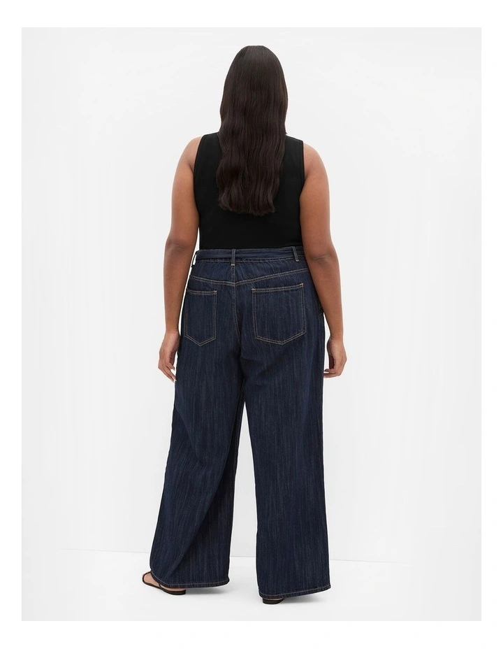 Harley Fit Bria Belted Wide Leg Jean in Dark Wash image 2