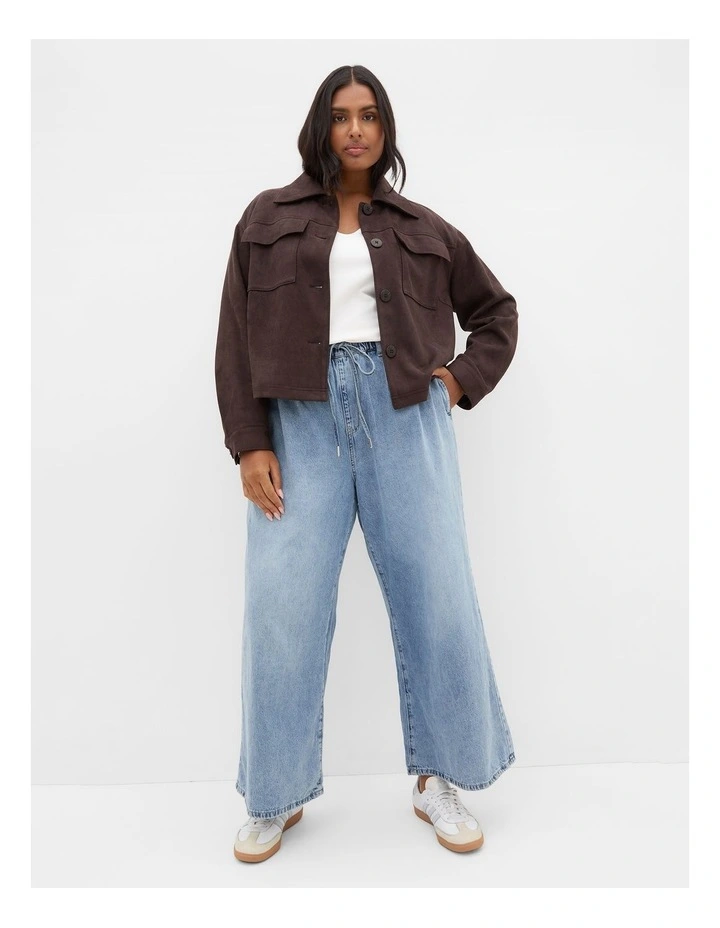 Jorja Wide Leg Crop Denim Pant in Light Wash image 3