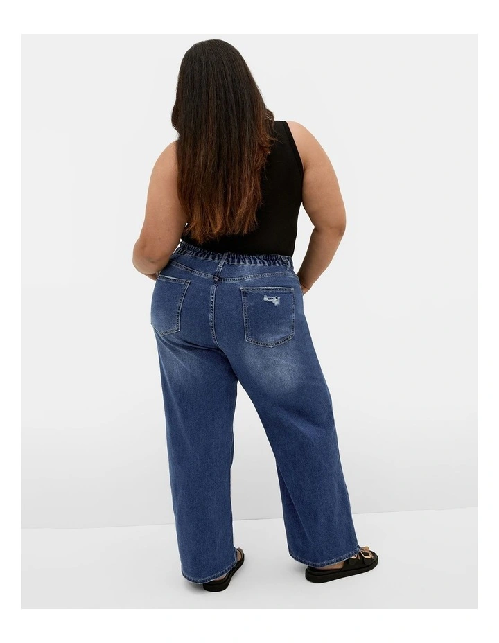 Harley Fit Lora Wide Leg Jean in Mid Wash image 2